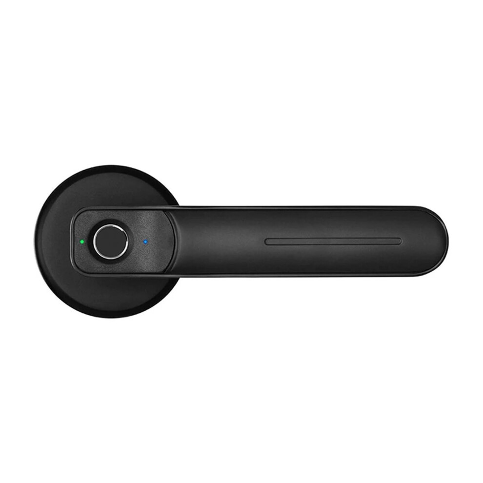 Fingerprint Door Lock Handle With Keys, Usb Rechargeable Biometric Keyless Entry, Zinc Alloy Black 9455672186780