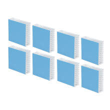 8Pcs Aluminium Heat Sink Cooler 50x50x15mm White with Adhesive