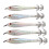 5PCS Hard Fishing Lure Squid Bait Double Hook Artificial White 44g 13
