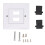 2-Port HD Multimedia Interface Wandpaneel, 86x86mm, Weiß 2