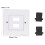 2-Port HD Multimedia Interface Wandpaneel, 86x86mm, Weiß 3