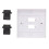 2-Port HD Multimedia Interface Wandpaneel, 86x86mm, Weiß 5