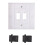 2-Port HD Multimedia Interface Wandpaneel, 86x86mm, Weiß 6