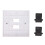 2-Port HD Multimedia Interface Wandpaneel, 86x86mm, Weiß 7