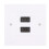 2-Port HD Multimedia Interface Wandpaneel, 86x86mm, Weiß 8