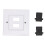 2-Port HD Multimedia Interface Wandpaneel, 86x86mm, Weiß 14