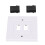 2-Port HD Multimedia Interface Wandpaneel, 86x86mm, Weiß 16