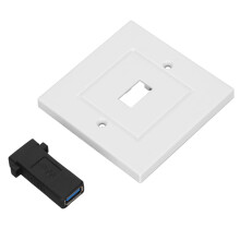 USB 3.0 Steckdose Wandplatte, Weiß, 85x85mm, Schnelles Laden