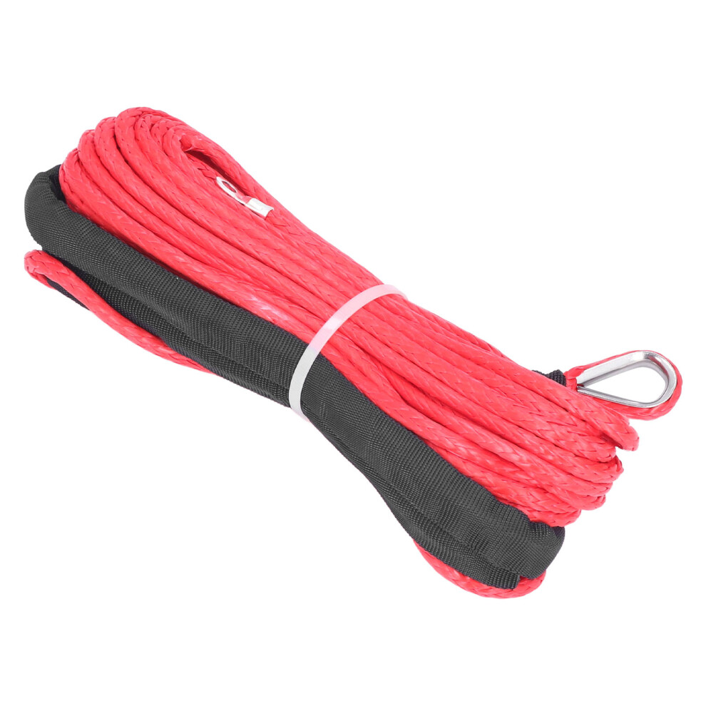 Synthetic Winch Cable 4.8Mmx15m 5500Lbs Waterproof For Atv Utv Trailer Red 9481376439037