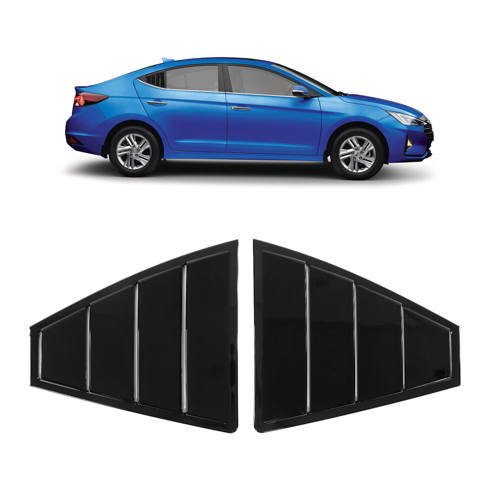 2Pcs Car Rear Window Shade Covers For Hyundai Elantra 2016Â2020 Black 6911390529474