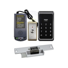 Wireless Standalone Door Access Control System with Strike Lock, 1K Users, 125KHz EM ID Cards, Black