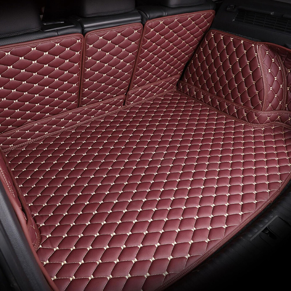 Cargo Liner For Bmw X7 2019Â2023 Waterproof NonâSlip Leather Trunk Mat Full Coverage Protector For 7ÂSeater Claret 9092120266450