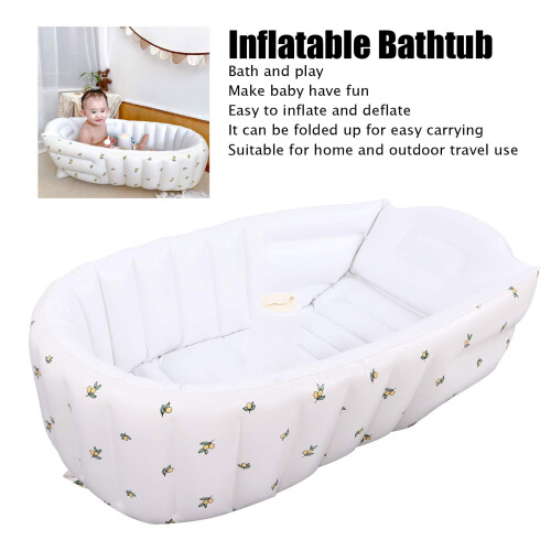 Portable Baby Inflatable Bathtub Olive Pattern, 90x55x30cm 2