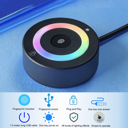 USB Fingerprint Scanner for Windows Hello with 360 Touch Recognition and Fast 0.5s Unlock 1
