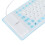 Silicone Wired Keyboard 85 Keys Waterproof Dustproof Blue 7
