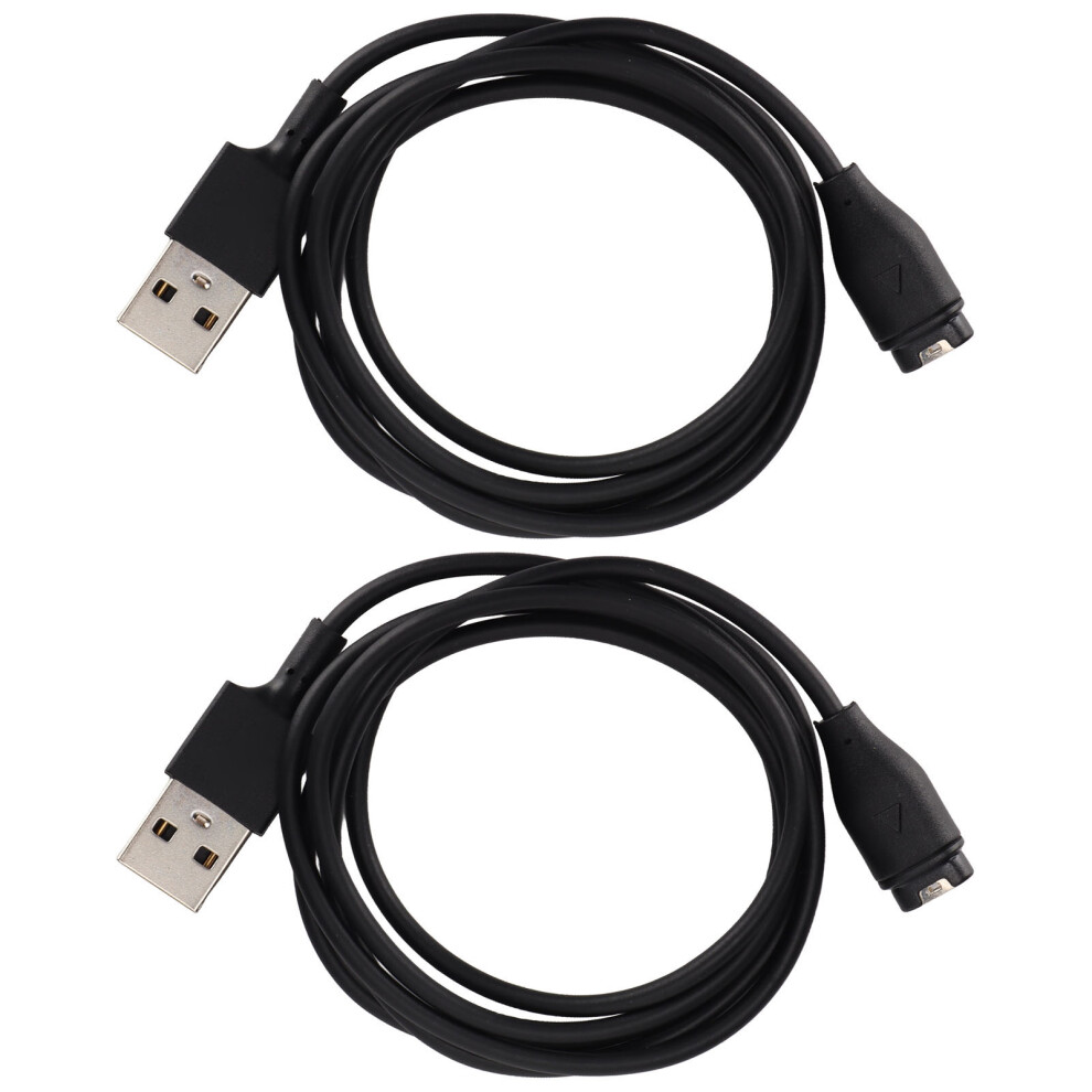 2Pcs Usb Charging Cables For Garmin Fenix 6X & More, 1M Black 3591390530361