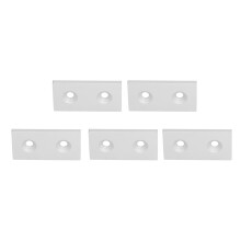 4080 Aluminum Profile End Cap Set 5Pcs Alloy Metal Cover Plate Silver Color