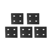5 Pcs Aluminum 4040 Double Grooves End Cap Black Alloy Cover Plates