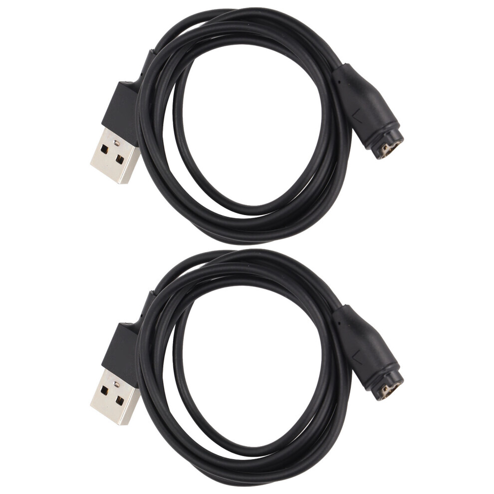 2Pcs Usb Charger Cables For Garmin Fenix 6X & More, 1M Black 4661390651164