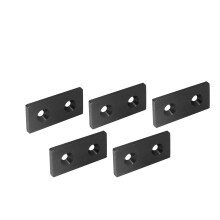 5 Stück Aluminiumprofil-Endkappe 4080 Doppelbohrungen Metallabdeckung Schwarz
