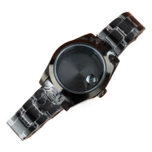 Rose Gold NH35 NH36 Compatible Waterproof Watch Case with Bracelet 36mm 39mm Flat Edge