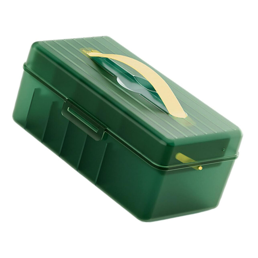 Cable Organizer Box With Dual Storage, Green Electronics Accessories Case For Travel Cords And Chargers 9092120676747