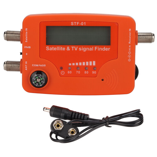 Satelliten-Signalfinder LCD Digitalmesser mit Kompass, Orange 1