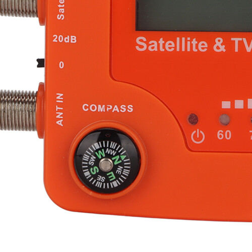 Satelliten-Signalfinder LCD Digitalmesser mit Kompass, Orange 2