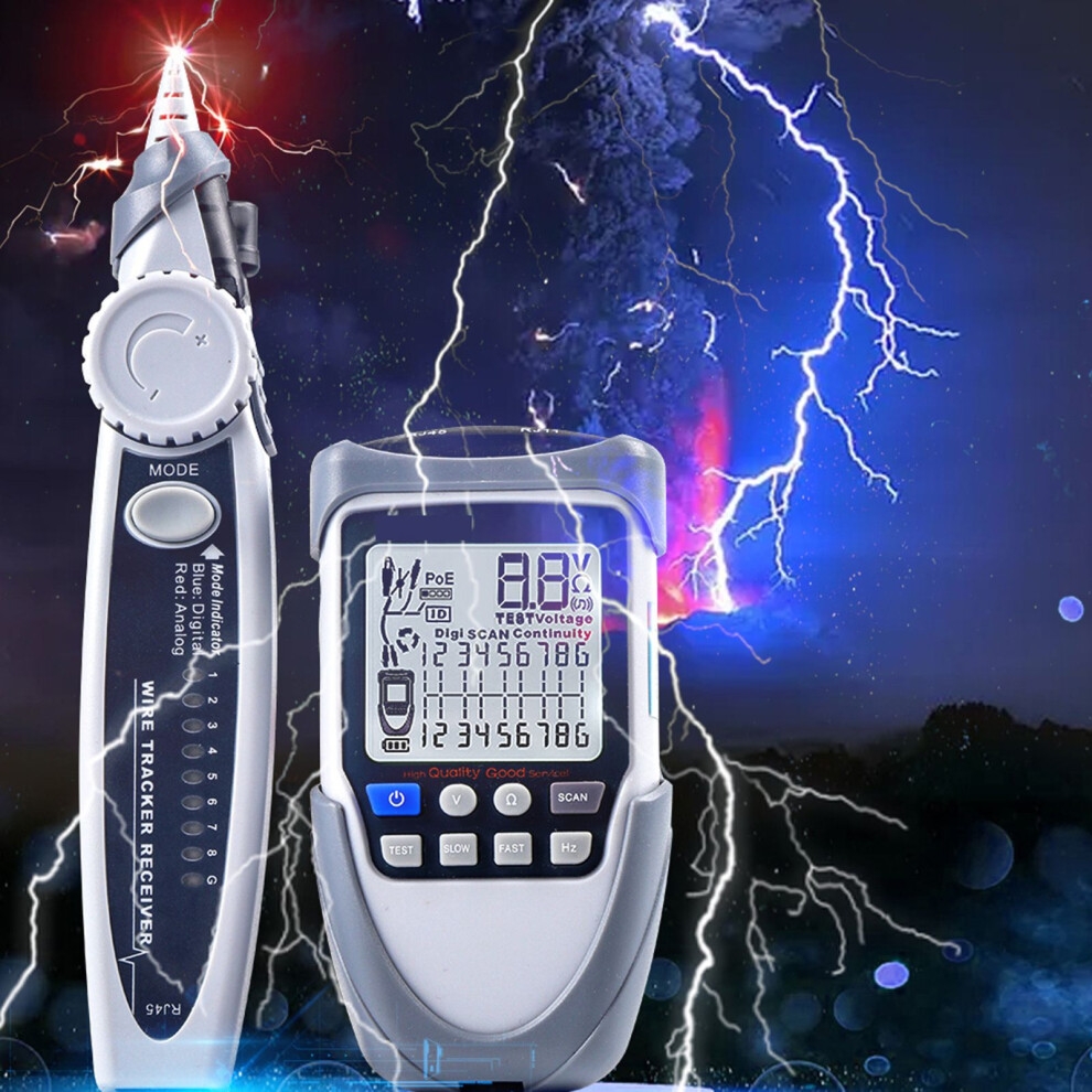 Handheld Network Cable Tester Lcd Display,Poe & Voltage Test, 220X148x50mm 8721376458036