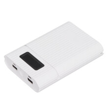 M09 4x18650 DIY Powerbank 90g LED-Anzeige Weiß, Micro-Eingang