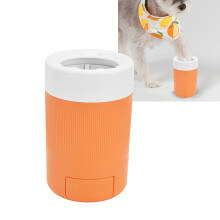 Dog Paw Cleaner Cup Portable Lightweight Pet Paw Washer Orange