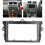 Car Stereo Fascia 9 Inch Silver ABS Panel Replacement for Corolla 2006‑2013 13