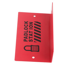 Alloy Steel Wall Mount Safety Padlock Rack 5-8 Locks Red