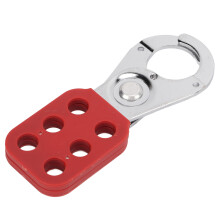 Lockout Tagout Hasp with 6 Holes & 38mm Padlock, 25mm Nylon Steel