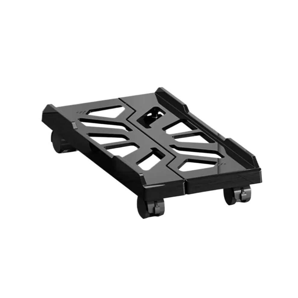 Adjustable Cpu Stand With Wheels, Computer Tower Stand With Lockable Casters And Ventilated Base Black 9330225030218