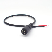 0.3m 22AWG DC Power Pigtail Cable Female 5.5mm x 2.5mm Connector for CCTV Camera