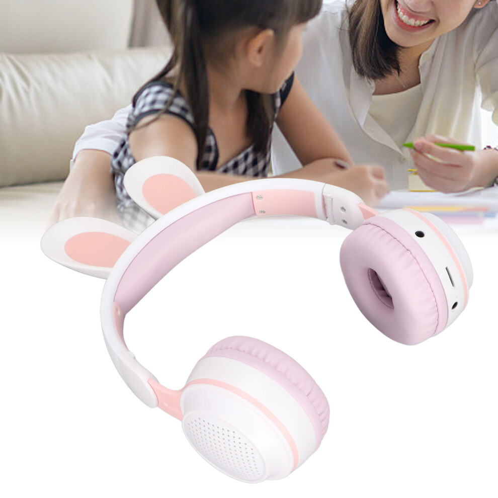 Rabbit Ear Bluetooth 5.0 Kids Headphones Folding Led Light/White/Pink 8771390532014