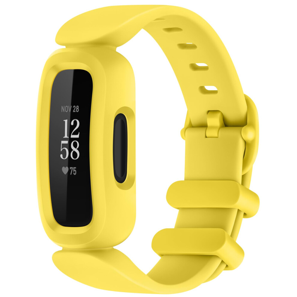 Silicone Sport Strap For Fitbit Inspire 2 And Ace 3 Allround Protection Adjustable Fit Yellow 9092120677539