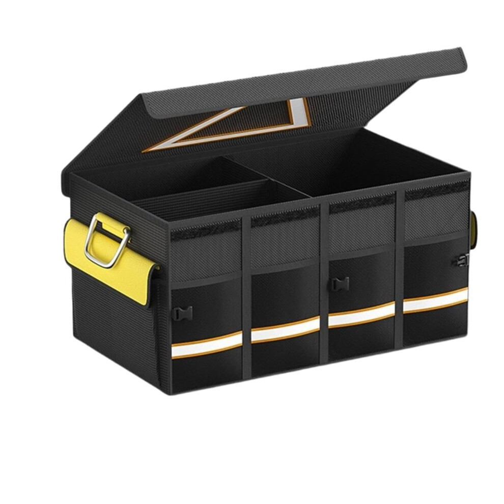 Car Trunk Organizer 68L Large Capacity Foldable Storage Box With Lid Multicompartment Design 9073542694922