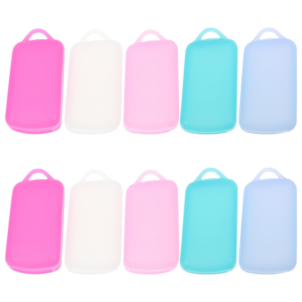 Toothbrush Travel Case Set of 10 Silicone Covers for Toothbrush Head Protection and Dustproof Travel