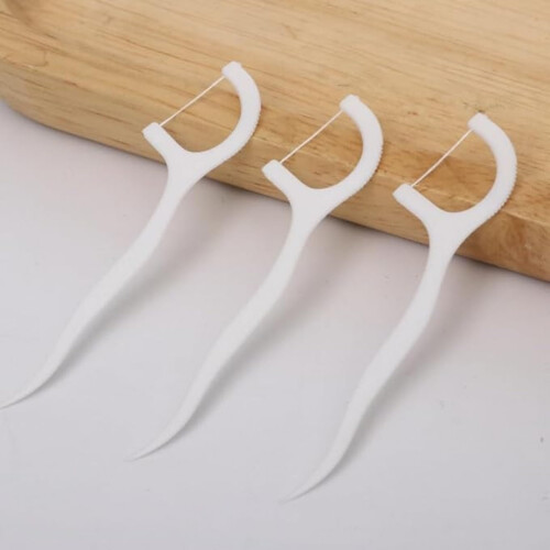 Dental Floss Picks with Toothpick End, Strong Thread, EasyGrip Handle, Pack of 2 (30 Each) 2