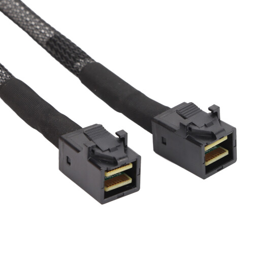Mini SAS Cable SFF-8654 to 2 x SFF-8643 0.8m SATA Data Line 2