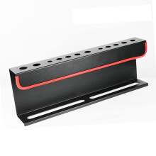 Car Detailing Brush Holder and Spray Bottle Organizer, Wall Mounted Alloy Rack with 12 Slots, Space Saving Design