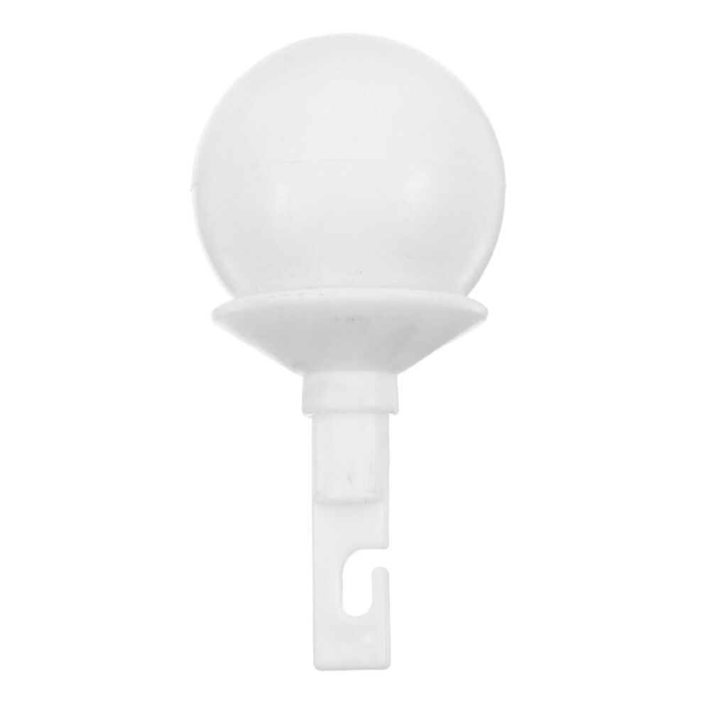 White Blind Cane Tip Hook Type Rolling Ball For Walking Stick Replacement With Smooth Rolling Movement