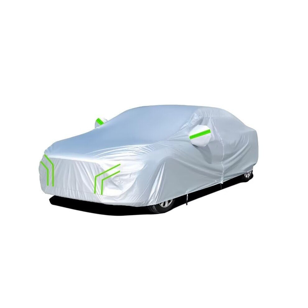 All Weather Car Cover For Aston Martin Db10 2014Â2024, Waterproof Sunproof With Zipper Door, Silver/Green 9771547718086