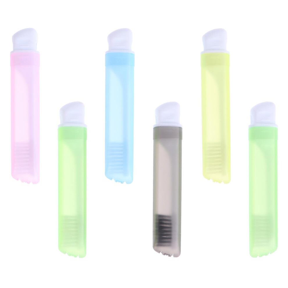 Light 6Pcs Folding Travel Toothbrush With Soft Bristles Compact Ergonomic For Camping Work School