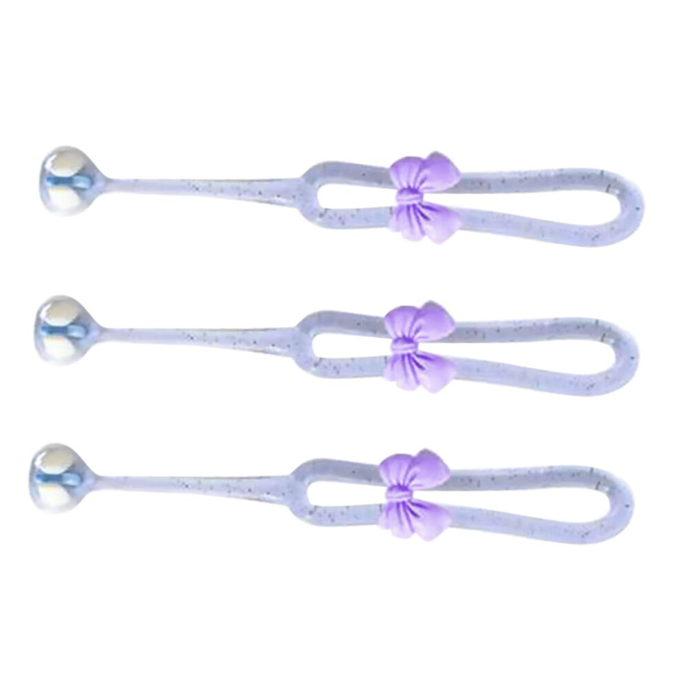 3pcs Compact Three Sided Travel Toothbrush with Soft Bristles and Cute Bowknot Design