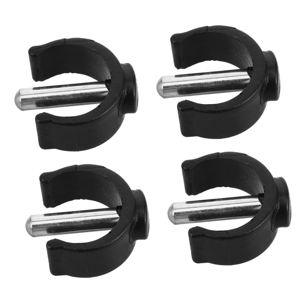 Black Walking Stick Pin Lock Clamp Set, Secure Cshape Latch For Trekking Pole And Cane Replacement