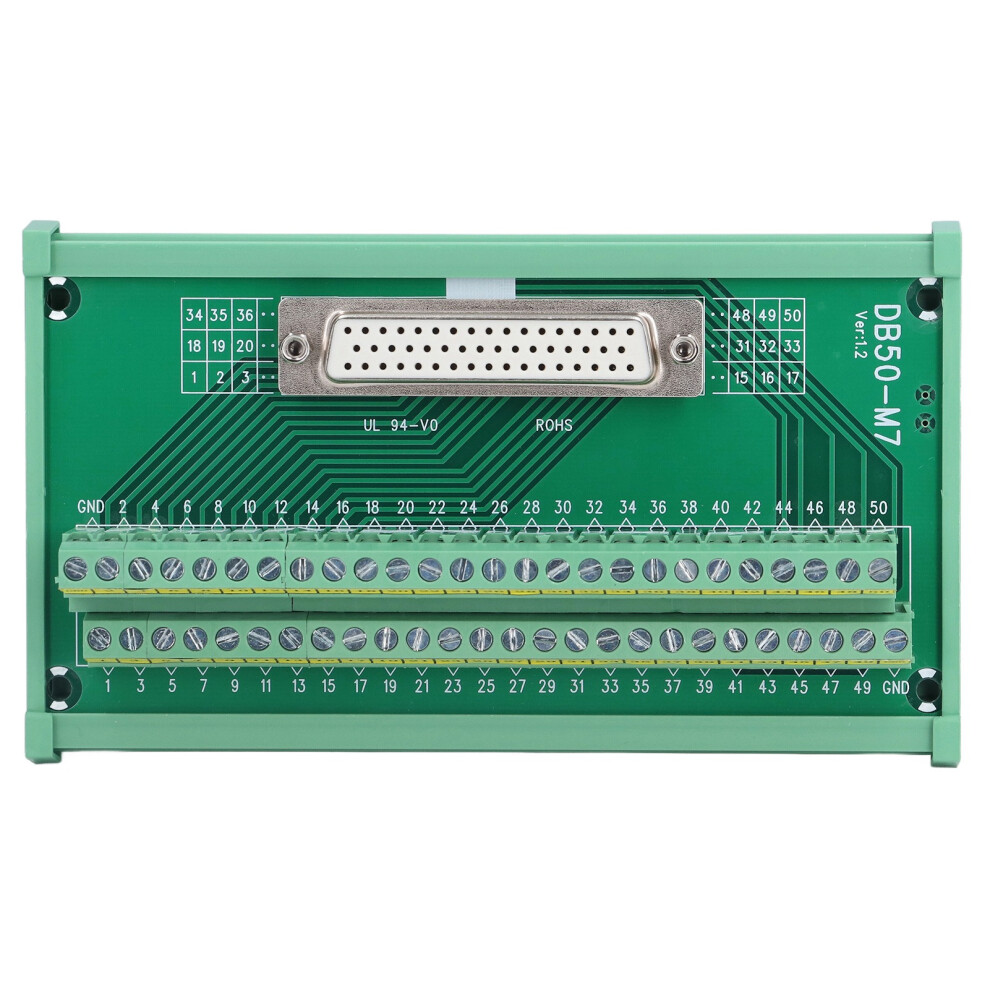 Db50-M7 Pcb Terminal Adapter Plate 60V 0.8A 14-26Awg 7681390533915