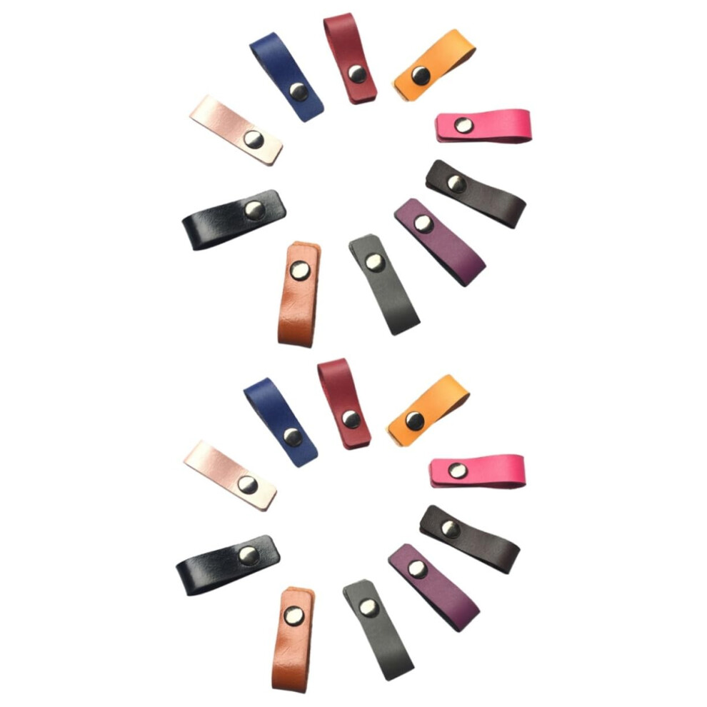 20Pcs Microfiber Leather Cable Organizer Cord Management Ties For Earphones And Chargers 9092120678697